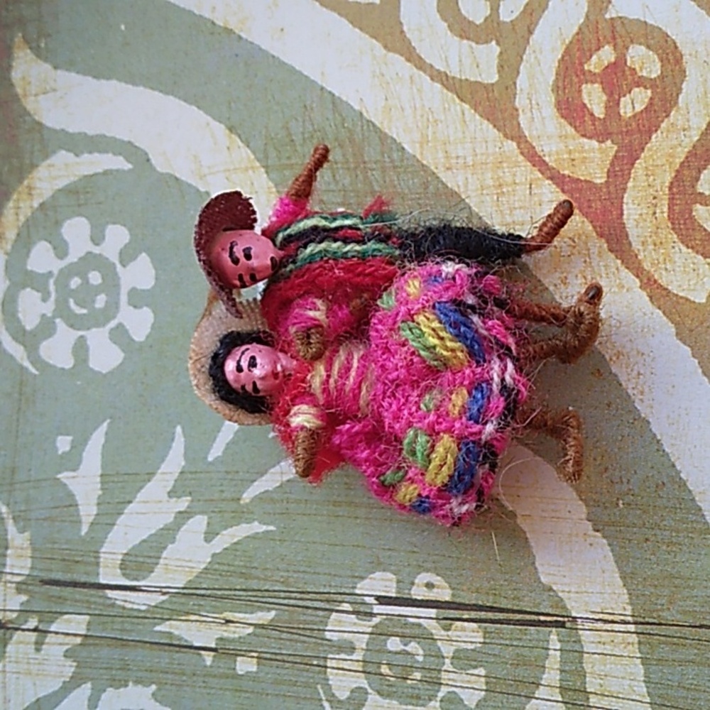 Colorful Miniature Handmade Yarn Dolls